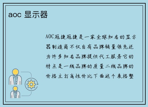 aoc 显示器